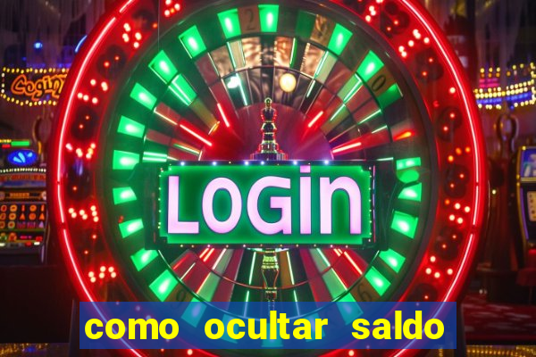 como ocultar saldo na betfair